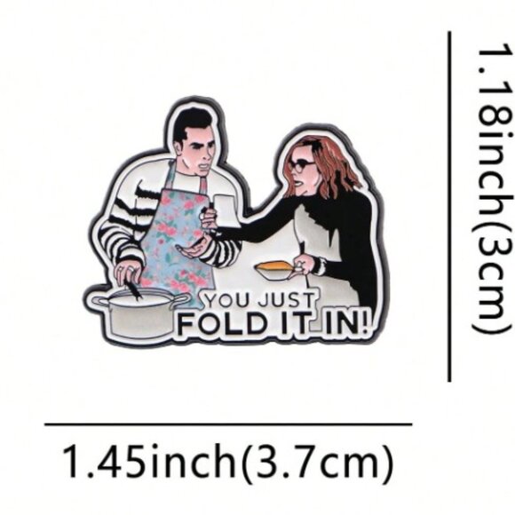 Schitt’s Creek “You Just Fold It In” Enamel Trading Pin (BRAND NEW!) - Picture 2 of 4